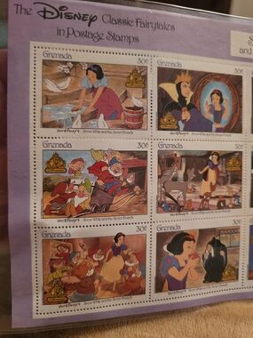 Disney‎ Snow White Postage Stamps💜💜